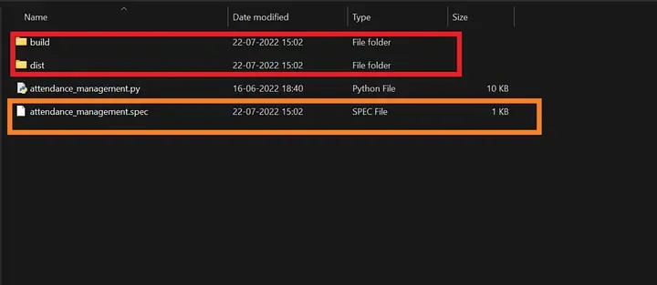 PyInstaller running — build and dist folder creation